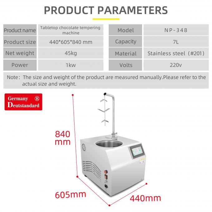 Fully Automatic 45 KG Dosing Melt Table Top Chocolate Temper Machine ...