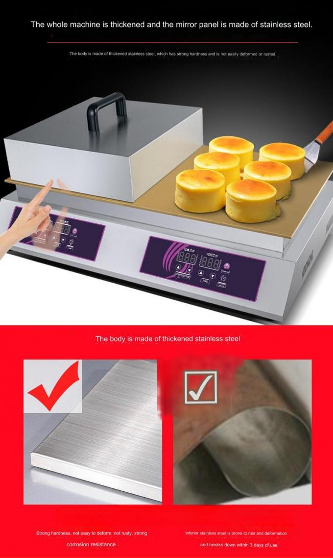 Temperature Range 0260 Degrees Commercial Waffle Maker for Bread